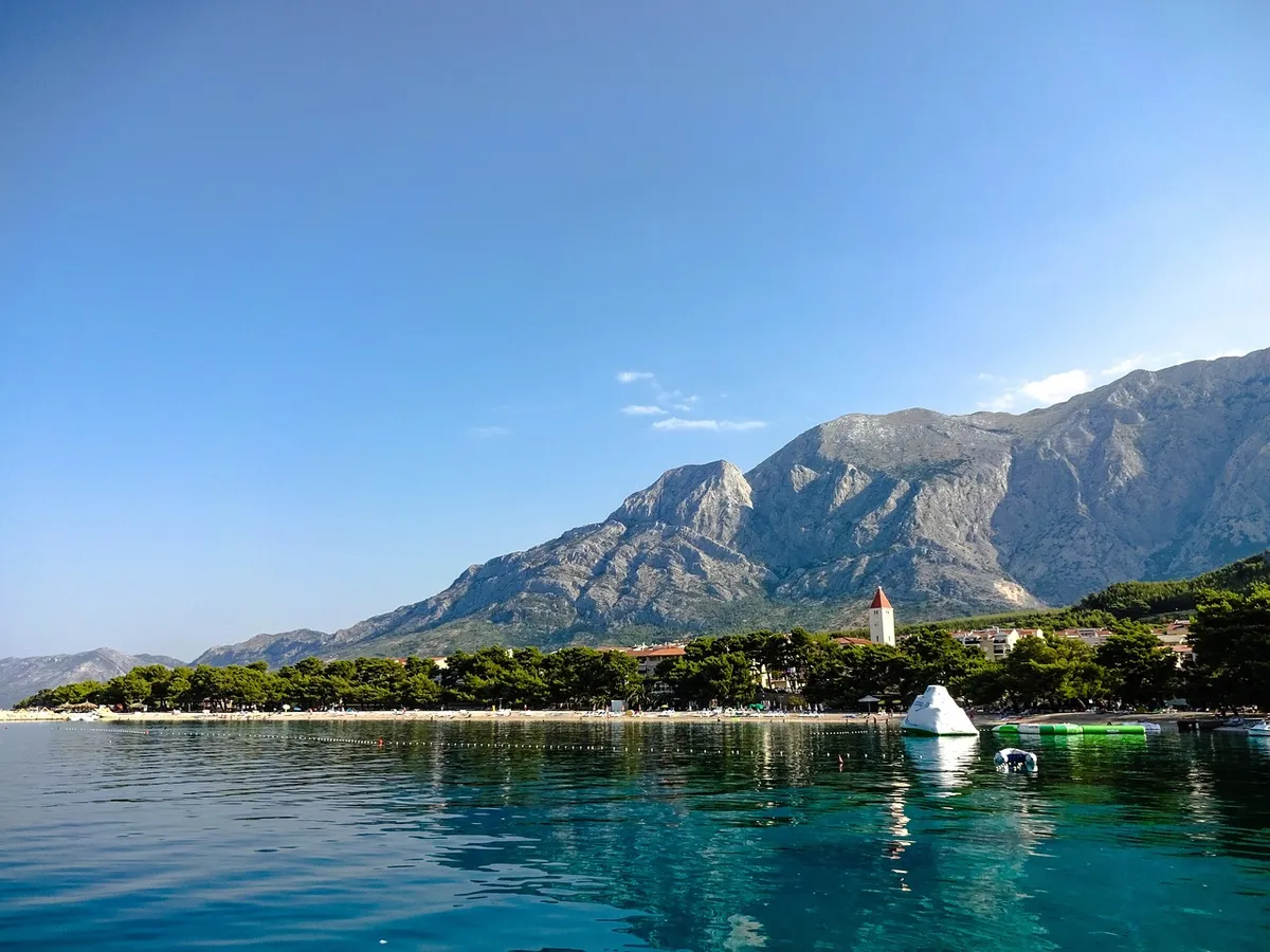 sea, croatia, leto, allowed, nature, twice, ship, mountains, bay, beach, pier, waves, promajna